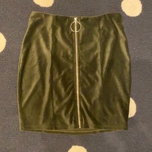 Emerald Green Velvet skirt